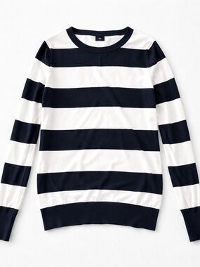 J. Crew Navy & White Striped Long-Sleeve Tee